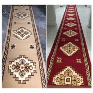 Thảm dẫn lối TD22303 với 2 gam màu be, đỏ được ưa chuộng nhiều