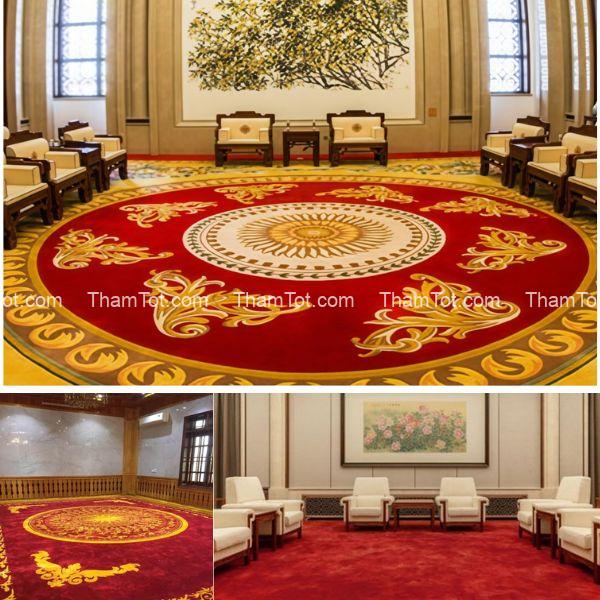 tham-khanh-tiet-cho-dai-hoi-3 Thảm khánh tiết cho hội trường và khu vực sân khấu