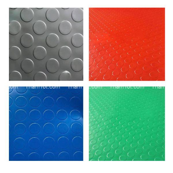 Bảng màu thảm nhựa dập nổi đồng xu