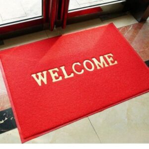 Thảm chùi chân WELCOME màu đỏ