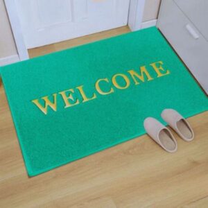 Thảm chùi chân WELCOME màu xanh lá cây