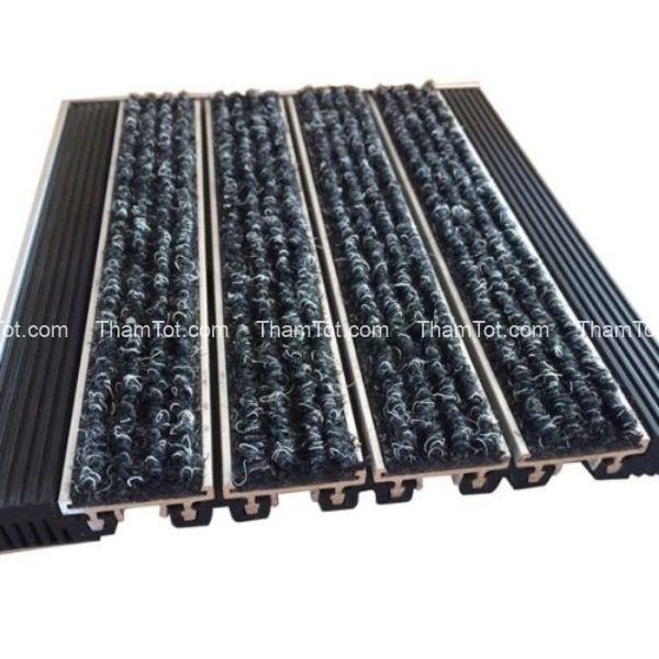 Thảm nhôm trải sàn khách sạn chống trơn trượt màu đen