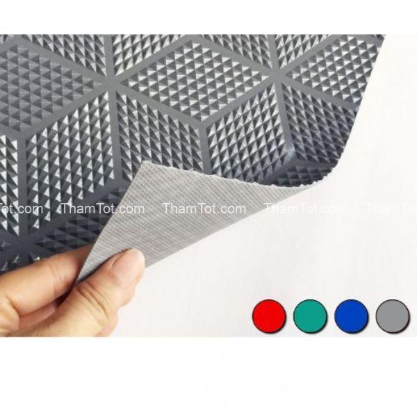 thảm nhựa họa tiết kim cương màu sắc