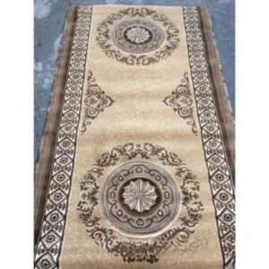 Thảm Trải Lối Đi TDL7035 Be Dày – Hoa Văn Cổ Điển Sang Trọng