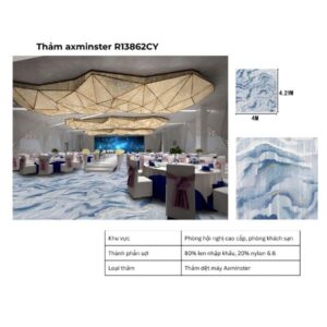 Thảm Axminster màu xanh