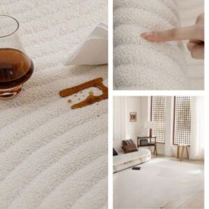 Thảm trải sàn trượt nước phòng khách họa tiết nổi