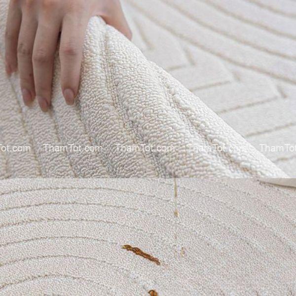 tham-tron-truot-nuoc-soft-loop-3 Gam kem trắng be phù hợp nhiều vật liệu